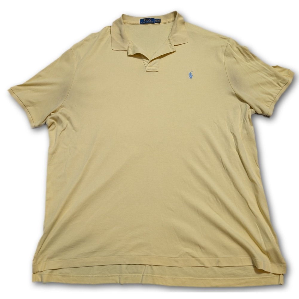 Polo Ralph Lauren Mens Yellow XXL Pony Soft Interlock Pique Breathable Classic